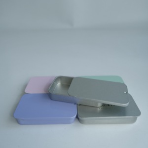 CX Customized Colorful Pull-push Candy <strong>Containers</strong> Empty Storage Pot Cream <strong>Tin</strong> Cans Tinplate Metal <strong>Small</strong> <strong>Square</strong> Iron <strong>Tin</strong> Box - Product Image 4