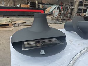 Cheminée suspendue moderne autoportante en métal sur mesure avec télécommande à <span class=keywords><strong>gaz</strong></span> pour chauffage intérieur rotatif - Product Image 5