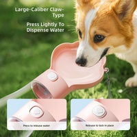Bouteille d'eau portable 2 en 1 pour chien, 32 oz, en PP, anti-fuite, avec bol pliable, distributeur d'hydratation pour les voyages en plein air, pour petits chiens