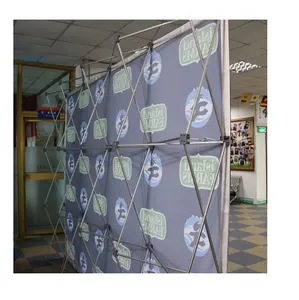 便携式展台铝墙横幅支架直背景张力织物贸易展览弹出式支架展示