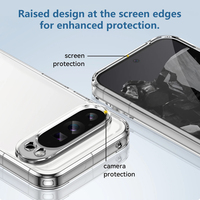 Coque transparente de luxe antichoc 360° mate et fine en acrylique pour Google Pixel 9 Pro avec support magnétique