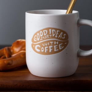 Tazza in Ceramica con Citazione Divertente a Tema Caffè, Motivo Maculato, per Casa, Ufficio, Uso Quotidiano, Regalo per Feste, Serigrafia - Product Image 2