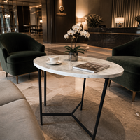 Table d'appoint ronde moderne avec cadre en métal doré et plateau en bois, marbre, bambou ou résine, table basse pour salon, OEM ODM