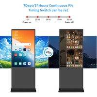 Écran d'affichage numérique LCD publicitaire sur pied de 55/65 pouces pour usage commercial avec CMS à distance pour intérieur