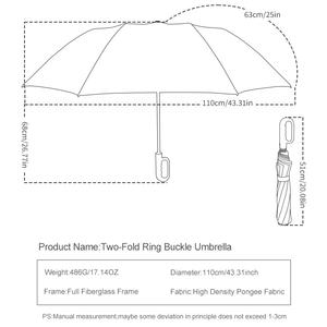 Regalos Promocionales, Paraguas <span class=keywords><strong>Plegable</strong></span> de Viaje Compacto, Automático, con Mango de Anillo de Plástico Impermeable, Logotipo Personalizado - Product Image 2