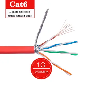 China Made 23awg Copper Cat 6 Cable 1000Mpbs/10G 250Mhz UTP RJ45 Network Roll Lan Cat6 Cable