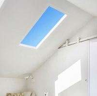 Panneau lumineux LED intelligent et moderne pour bureau et maison, effet ciel bleu ensoleillé, faux plafond vitré, lumière artificielle de puits de lumière