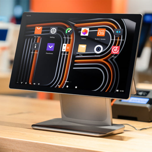 15.6 "mỏng bezel FHD Màn hình Nhôm Cơ thể POS máy hiệu suất mạnh mẽ 4GB RAM + 64GB ROM POS Hệ Thống Thông minh Máy tính để bàn thiết bị đầu cuối - Product Image 1