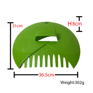 Leaf Clip Garden <b>Tool</b> Plastic Rake 36.5cm Green For Cleaning Branches And Leaves - Product Image 1