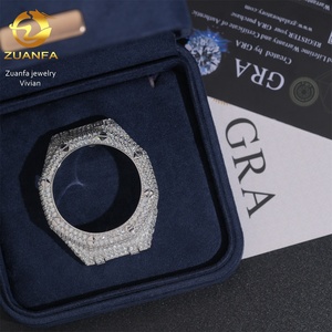 Boîtier et lunette de <span class=keywords><strong>montre</strong></span> GA2100 en laiton, style Hip Hop, entièrement sertis de moissanite, avec diamants Moissanite VVS, pour bijoux fins personnalisés - Product Image 2