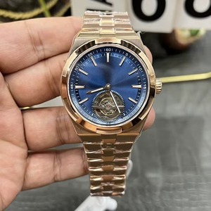 2026 High-end Luxury Mens Watch Rose Gold Metal <b>Bracelet</b> <b>Blue</b> Dial Top Quality Automatic Mechanical Tourbillon New Arrival New - Product Image 2