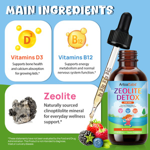 ArtoaLabs Compléments Liquides Oraux Détoxifiants au Zéolite Sans Sucre et Végétaliens Gouttes Détox au Zéolite pour Enfants Énergie Concentration Soutien Immunitaire - Product Image 2