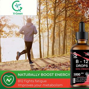 B-12 liquido vegano scende a 5000 Mcg di forza Extra Itamin B12 metilcobalamina liquida aumenta l'energia e l'umore integratore a base di erbe - Product Image 4