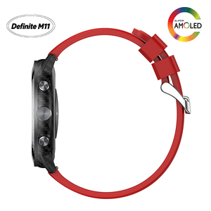 สมาร์ทวอทช์ AMOLED GPS ขนาด 1.5 นิ้ว รุ่น M11-303 กันน้ำ 3ATM แบตเตอรี่ 450mAh พร้อมฟังก์ชั่นติดตามสุขภาพ วัดความสูง วัดความกดอากาศ และเข็มทิศ สีแดง - Product Image 6