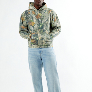 Jersey de invierno con capucha Deportes Hombres Loose Fitness Fleece Impresión digital Sublimación Camuflaje Poliéster Sudadera con capucha - Product Image 6