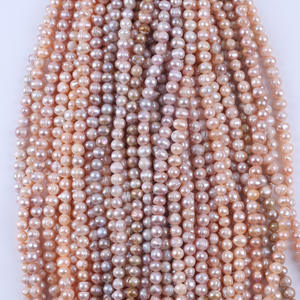 Perlas de Agua Dulce Naturales de Color Rosa Morado de 8-9 mm, Hilo Elíptico, Fabricante de Joyería DIY, Perlas Sueltas Directas de Fábrica para Usted - Product Image 1