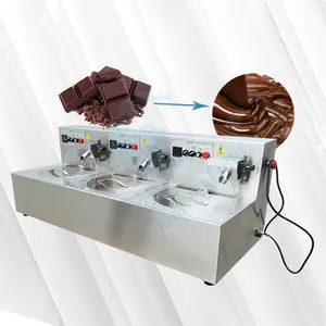 Multifuncional Automático Industrial Preço de Mini Pequeno Revestimento Contínuo De Temperar o Chocolate Derreter Máquina