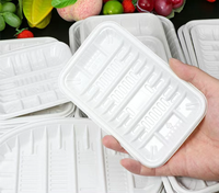 Barquette en mousse personnalisable, réutilisable, jetable, écologique, pour l'emballage de fruits de mer et de viande, couleur personnalisée, qualité alimentaire, classique, pour les fêtes