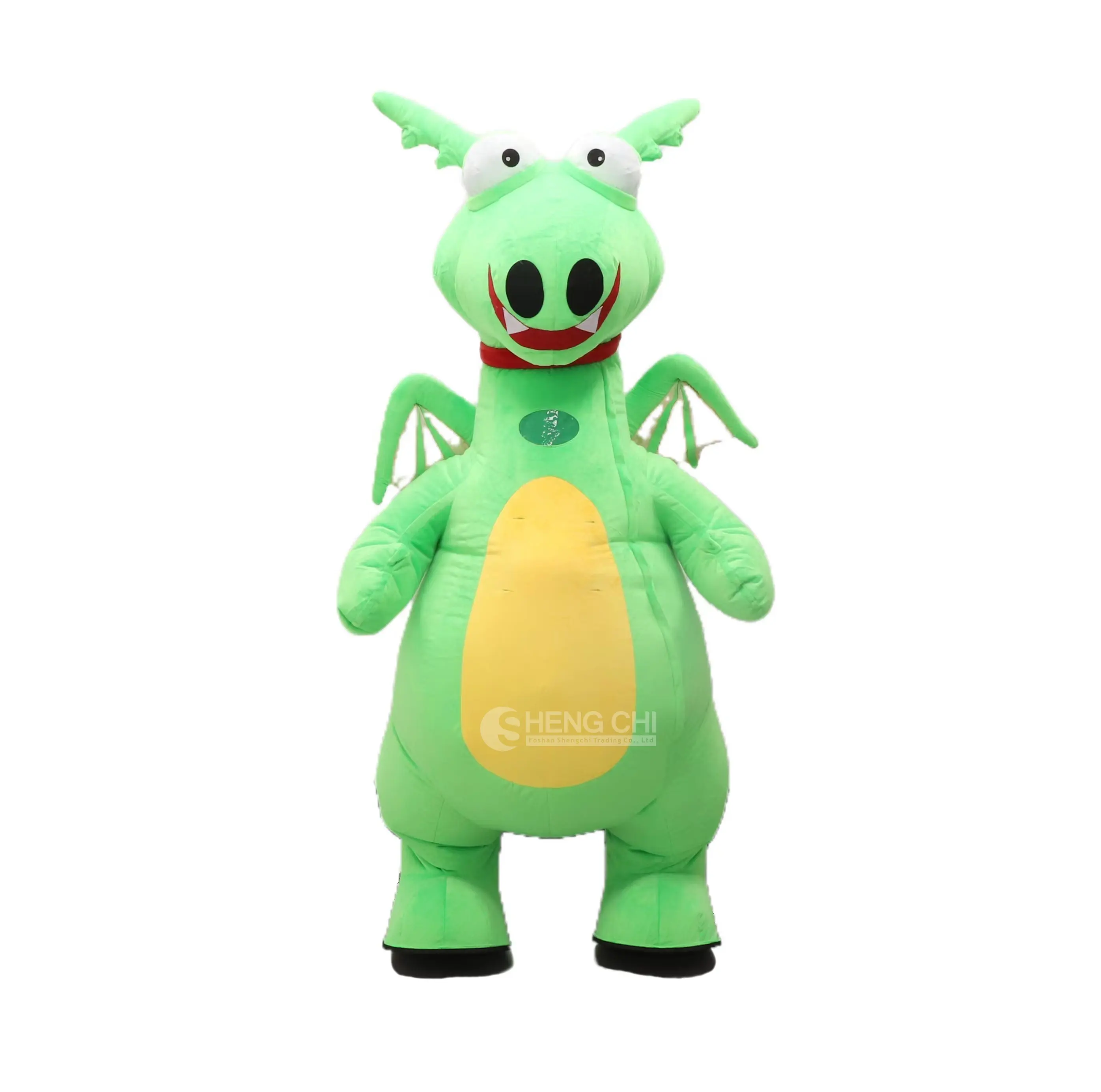 Su misura di alta qualità mascotte verde gonfiabile dinosauro peluche costumi per adulti Cosplay di Halloween