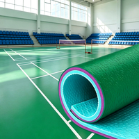 3,5mm Lychee-Muster PVC-Sportboden 1,8m Breite Rutschfester Vinylboden für Badmintonplätze