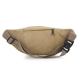 Men's Fanny Pack Canvas Waist Bag With Zipper Pocket For Leisure Travel Outdoor Use - Product Image 1
