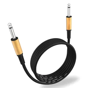 Factory Custom Length Jack Cable 6.35mm to 6.35mm Mono Jack TS Cable Unbalanced Guitar Patch Cords Microphone Instrument Cable