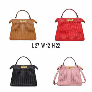 Bolso de Hombro de Cuero PU Tejido Estilo <span class=keywords><strong>Bottega</strong></span> Vintage, Bolso de Lujo de Diseñador para Mujer, para Fiestas Nocturnas y Bodas - Product Image 2