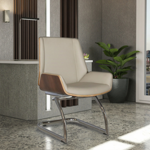 Cadeira Executiva Moderna em Couro Profissional com Juntas Reforçadas em Aço para Salões Comerciais - Product Image 4