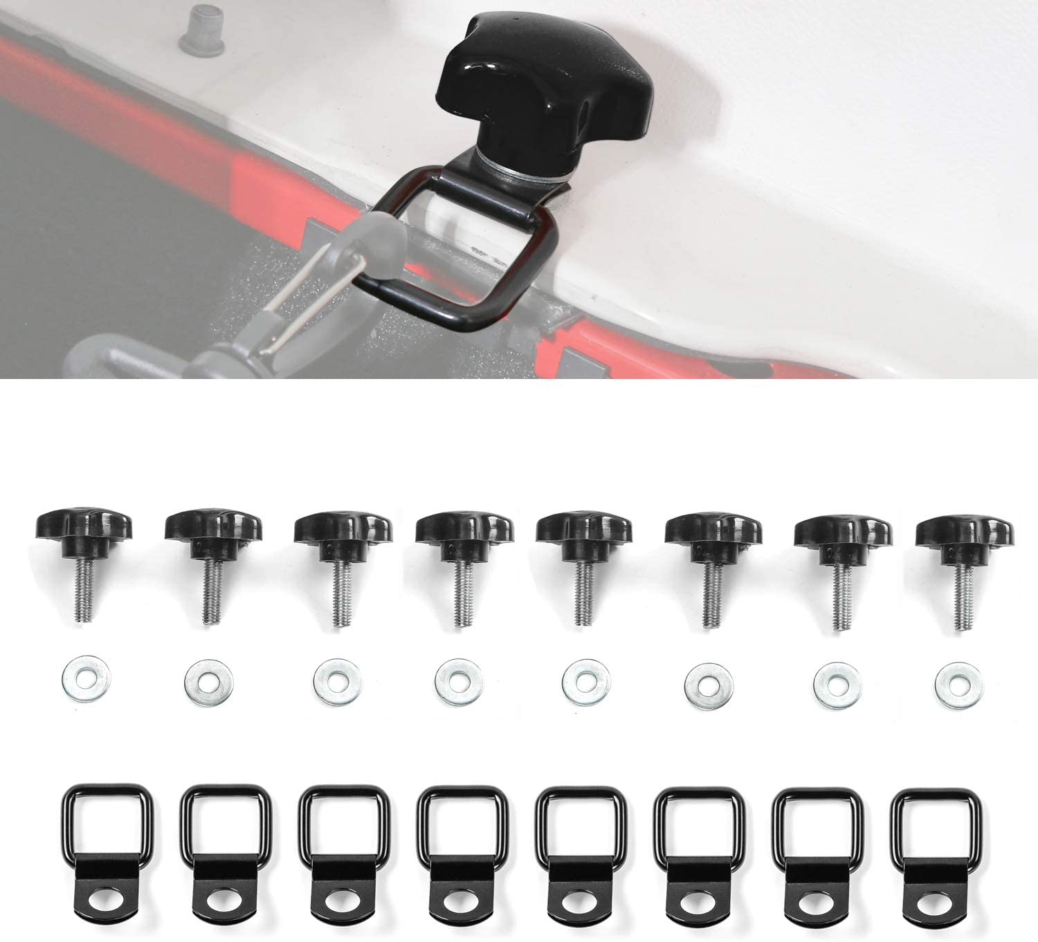 Новинка, крепежный быстросъемный зажим WIND Hard Top, комплект D-образных колец для винтовой гайки с накатанной головкой, совместимый с Jeep Wrangler 1995-2018 YJ TJ JK