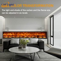 Support Personnalisation 1000mm 2000mm Décor Intégré Atomisation Électronique 3d Vapeur Cheminée Électrique Simulation Effet Flamme