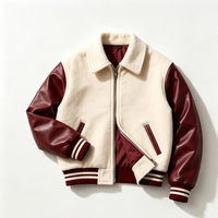 Blouson Bomber en Cuir PU Doublé Polaire avec Col Revers, Imprimé Camouflage, Fermeture Éclair, Imperméable, Patchwork, Vêtement d'Extérieur Urbain Personnalisé pour l'Automne