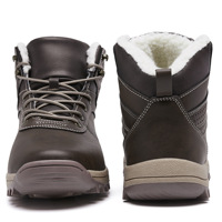 Oem Odm Trekking Outdoor Plush Fleece Shoes Randonnée Hommes High Cut Microfiber Leather Winter Warm Snow Big Size Mens Working Boots