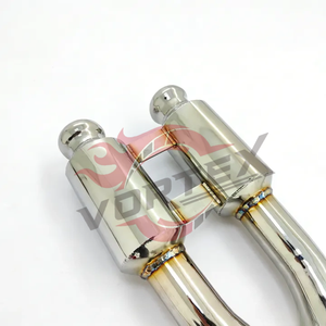 Collecteur d'échappement intermédiaire en acier inoxydable poli miroir Vortex avec 2 résonateurs pour E90 E92 E93 M3 4.0L - Performance durable - Product Image 5