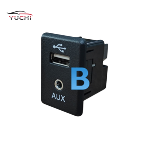 Durable Auto Audio Auxiliary Interface <b>USB</b> AUX Socket Connector for Vehicle Radio System 795405004 - Product Image 3