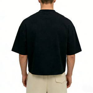 Camisetas Personalizadas al por Mayor, Camisetas Boxy de Gran Gramaje, Camisetas Oversize Estilo Streetwear, Camisetas con Lavado Ácido, Camisetas Lisas Cortas para Hombre - Product Image 2