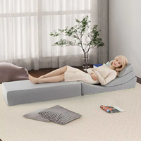 Nouveau design, combinaison aléatoire, canapé-lit modulaire convertible 4-en-1, fauteuil-lit futon pliant, chaise simple grise