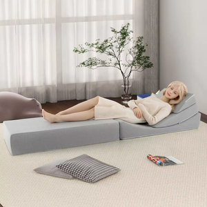 Sofá cama plegable convertible 4 en 1 con combinación aleatoria de nuevo diseño, sofá cama futón, sofá cama individual gris multifuncional - Product Image 3