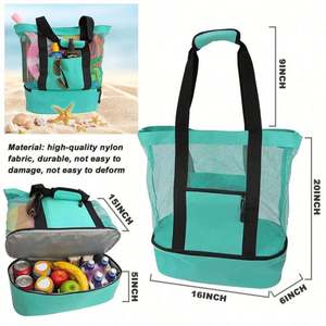 Large Capacity Waterproof Fabric Collapsible Beach and Picnic <b>Storage</b> <b>Bag</b> with Handle Insulated Travel Organizer - Product Image 4