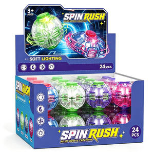 Juguete Antiestrés LED Luminoso Giratorio Deformable de Silicona ABS, Bola Giratoria Fidget Gyro, 6x6x6cm, 4 Colores, Caja de Regalo - Product Image 6