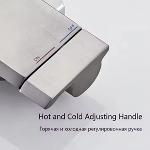 Ensemble <span class=keywords><strong>de</strong></span> douche mural <span class=keywords><strong>thermostatique</strong></span> moderne en chrome avec barre coulissante à 1 poignée, pommeau <span class=keywords><strong>de</strong></span> douche rectangulaire à jets doux/massage/pluie - Product Image 5