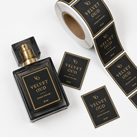 Étiquettes de bouteilles de parfum en papier mat gaufré avec feuille métallique adhésive pour boîtes de parfum et emballages de coffrets cadeaux – Fabricant sur mesure