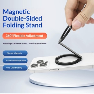 Nouveau support de téléphone portable pliable magnétique double face avec réglage flexible à 360° pour <span class=keywords><strong>regarder</strong></span> <span class=keywords><strong>la</strong></span> télévision et les diffusions <span class=keywords><strong>en</strong></span> <span class=keywords><strong>direct</strong></span> - Product Image 3