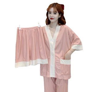 Dreiteiliger Damen-Sommeranzug für den Außenhandel, grenzüberschreitend, locker geschnitten, kurzärmelig, Shorts - Product Image 2