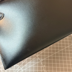 Professional 100% <strong>Handmade</strong> Box Calf Studded Small Purse Luxury Genuine Leather Mini Bag Traditional Saddle Stitched Handbags - Product Image 3