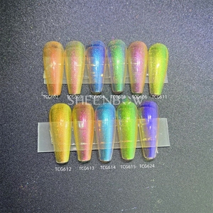 Sheenbow kim loại mới Chrome Tắc Kè Hoa hiệu ứng sắc tố multichrome màu sắc mạnh mẽ thay đổi bột cho Nail Gel Polish - Product Image 5