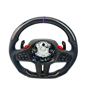 Volant sport hybride en cuir et fibre de carbone le plus vendu, couleur de surpiqûre personnalisable, prise en main de 40 mm pour - Product Image 4