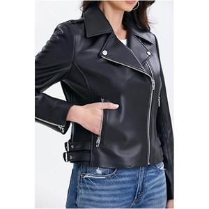 <span class=keywords><strong>Giacca</strong></span> di vera pelle da <span class=keywords><strong>donna</strong></span> di lusso invernale in pelle sintetica <span class=keywords><strong>giacca</strong></span> in pelle sintetica nera Plus Size abbigliamento Outdoor personalizzato - Product Image 5