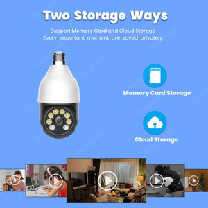 Kamera CCTV 3MP Smartlife, tanpa kabel 5G WiFi bohlam pengawasan pintar PTZ IP 360 Tuya Wifi bohlam kamera keamanan - Product Image 5