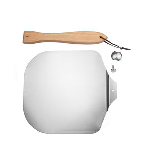 Pala para Pizza de Aluminio con Mango de Madera Plegable, Espátula de Lujo para Hornear Pizza Casera - Product Image 3