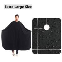 Vente chaude Noir Salon Cape Polyester Coiffure Coupe Capes Premium Professionnel Coupe De Cheveux Barber cape avec ouverture mains libres
